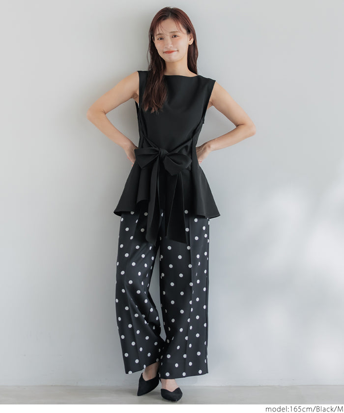 Temperament bow waist sleeveless vest two-way wear