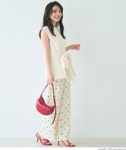 Temperament bow waist sleeveless vest two-way wear