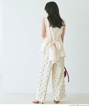 Temperament bow waist sleeveless vest two-way wear