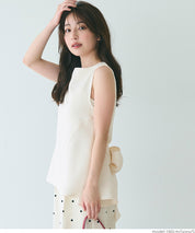 Temperament bow waist sleeveless vest two-way wear