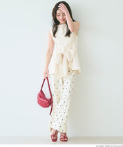 Temperament bow waist sleeveless vest two-way wear