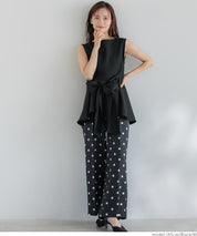 Temperament bow waist sleeveless vest two-way wear