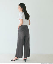 Slouchy washed cropped wide-leg jeans