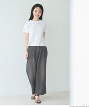 Slouchy washed cropped wide-leg jeans