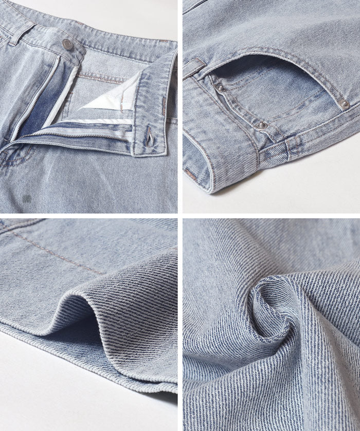 Slouchy washed cropped wide-leg jeans