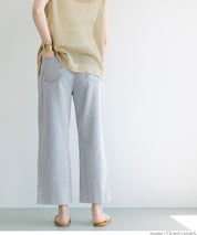 Slouchy washed cropped wide-leg jeans