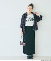 清新感寬鬆格紋襯衫