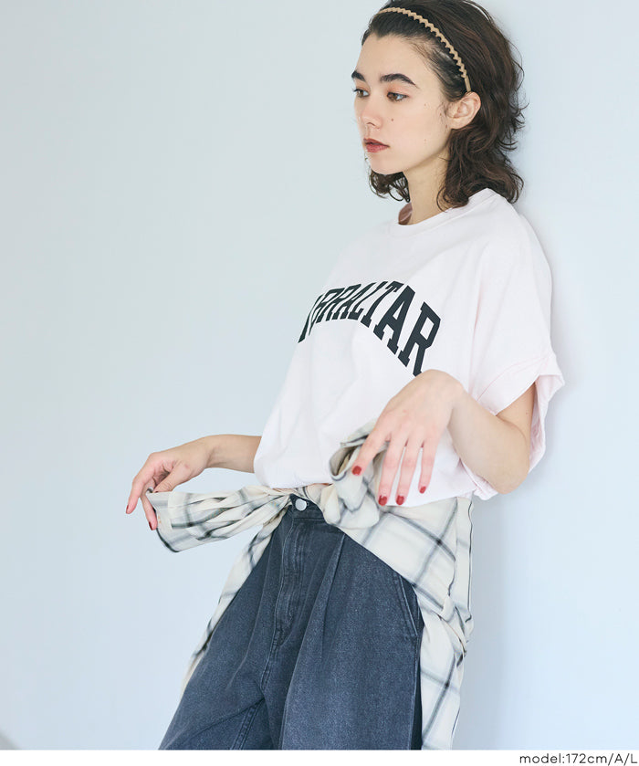 清新感寬鬆格紋襯衫