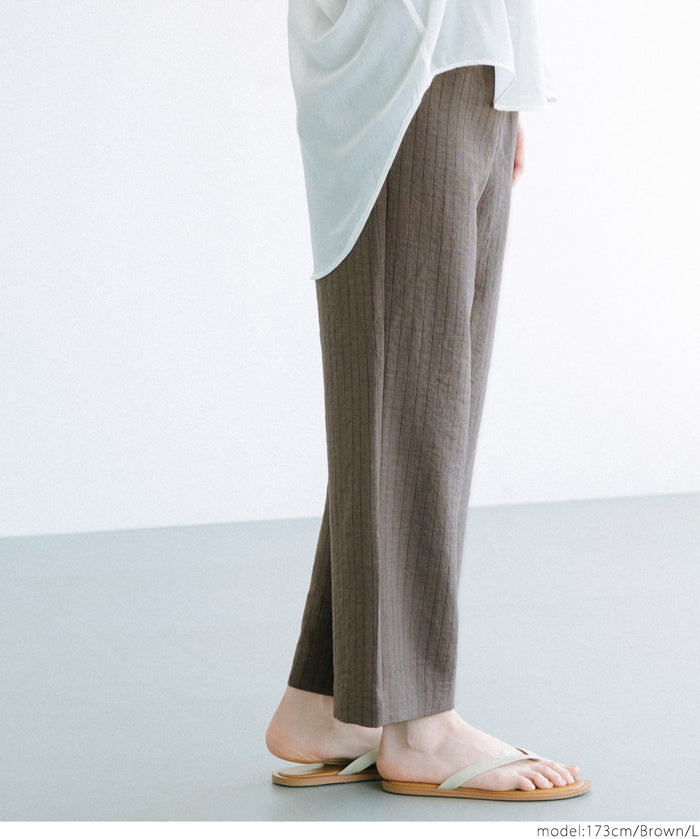Cotton and linen casual pants