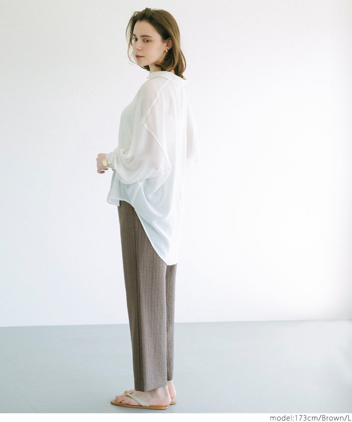 Cotton and linen casual pants