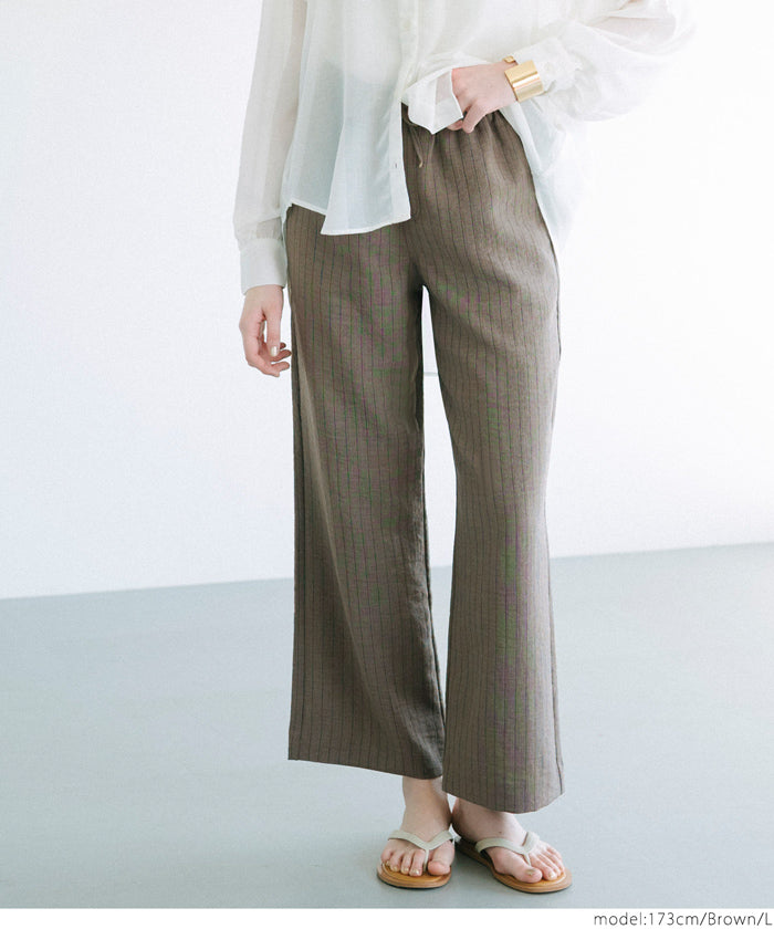 Cotton and linen casual pants