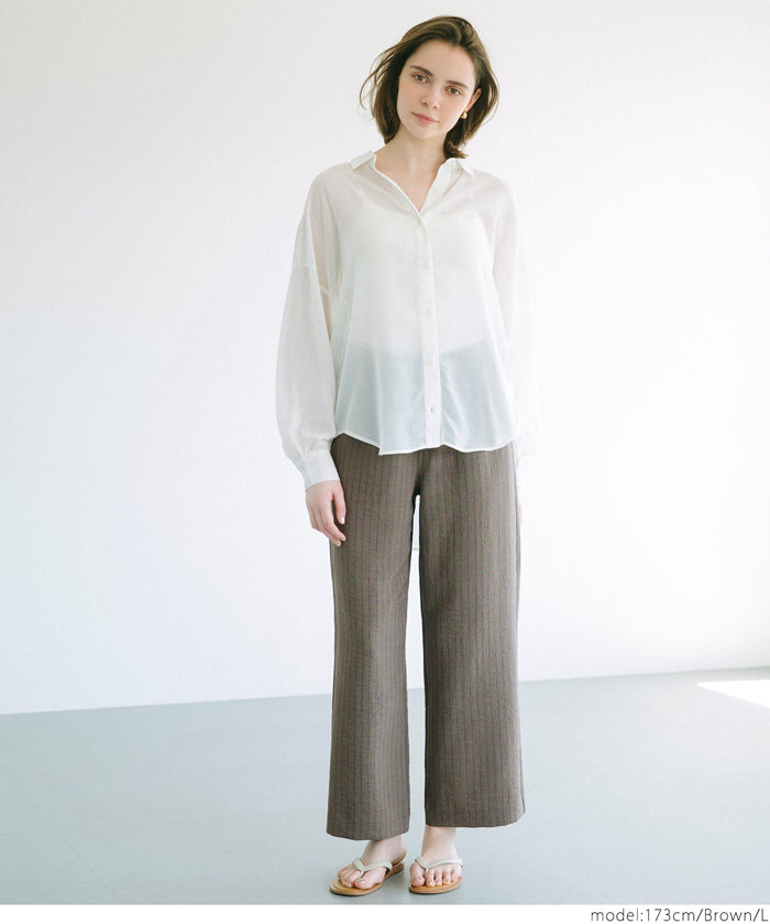 Cotton and linen casual pants
