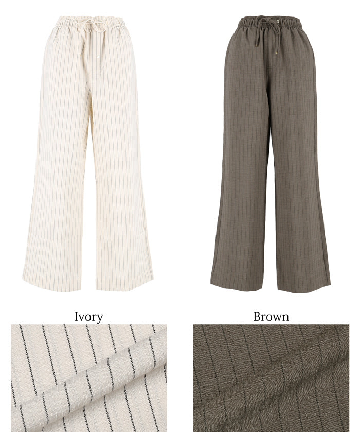 Cotton and linen casual pants