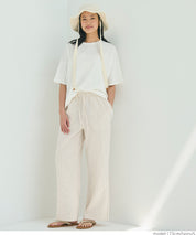 Cotton and linen casual pants