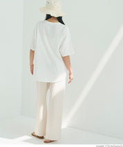 Cotton and linen casual pants