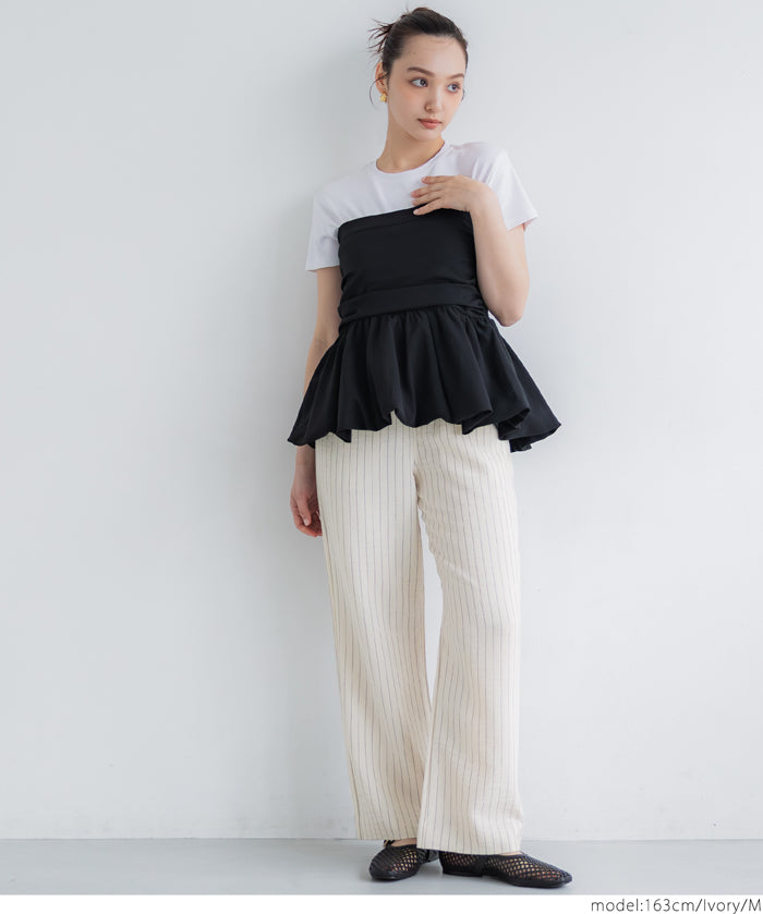 Cotton and linen casual pants