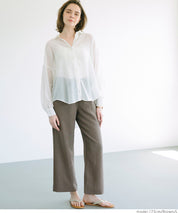 Cotton and linen casual pants