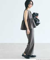 細直條紋抽繩休閒褲