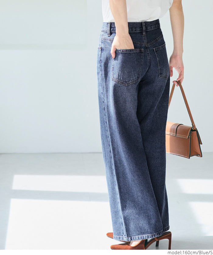 復古低腰直筒牛仔褲