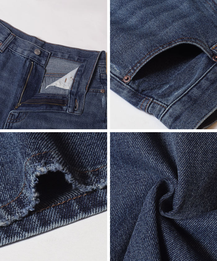 復古低腰直筒牛仔褲