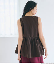 Bowknot Lotus Hem Waisted Sleeveless Vest