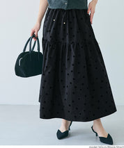 Japanese Style Polka Dot Tiered Skirt