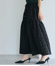 Japanese Style Polka Dot Tiered Skirt