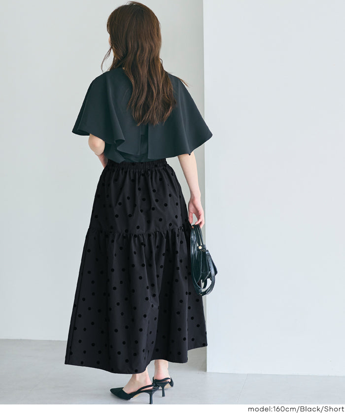 Japanese Style Polka Dot Tiered Skirt