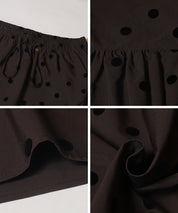 Japanese Style Polka Dot Tiered Skirt