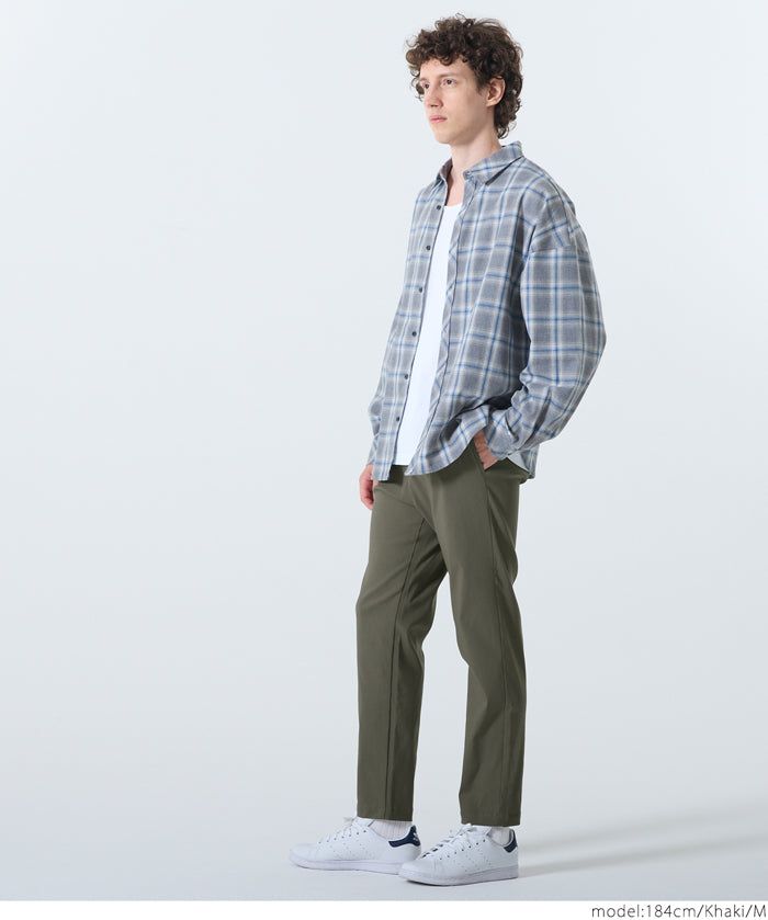 男裝彈性錐形褲