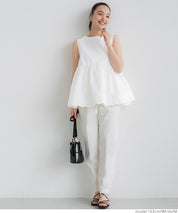 Sweet Back Tie Lotus Hem Sleeveless Top