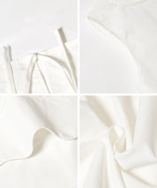 Sweet Back Tie Lotus Hem Sleeveless Top