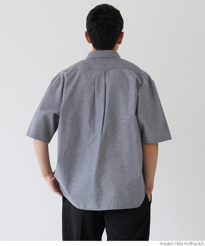 男裝混棉短袖襯衫