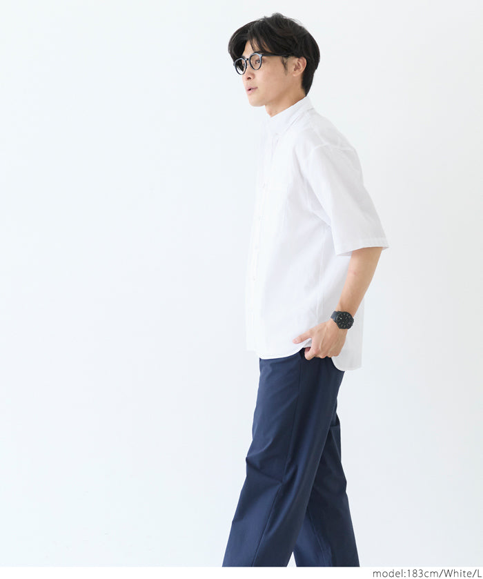 男裝混棉短袖襯衫