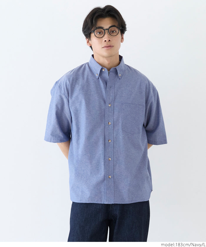 男裝混棉短袖襯衫