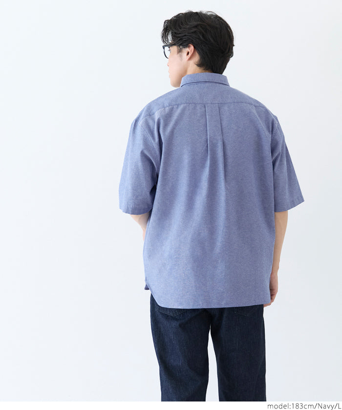 男裝混棉短袖襯衫