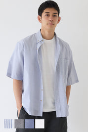 男裝混棉短袖襯衫