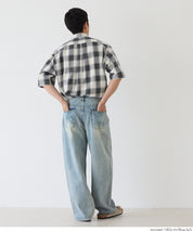 男裝格紋短袖襯衫