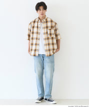 男裝格紋短袖襯衫