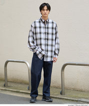 男裝格紋長袖襯衫