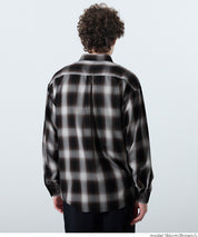 男裝格紋長袖襯衫