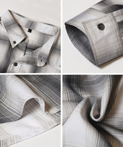 男裝格紋長袖襯衫