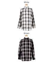 男裝格紋長袖襯衫