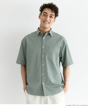 Men's willow fabric simple short-sleeved shirt