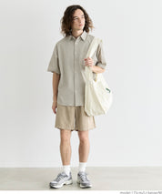 Men's willow fabric simple short-sleeved shirt