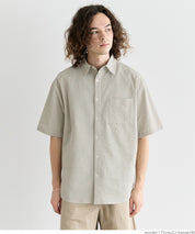Men's willow fabric simple short-sleeved shirt