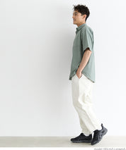 Men's willow fabric simple short-sleeved shirt