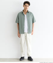 Men's willow fabric simple short-sleeved shirt