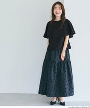 Elegant cape-style short-sleeved shirt for commuting