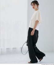 Elegant cape-style short-sleeved shirt for commuting